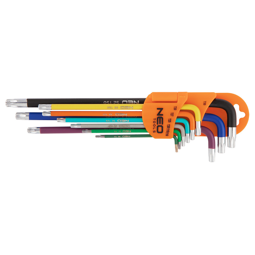 Klucze Torx T10-50, 9szt, kolorowe, NEO 09-518