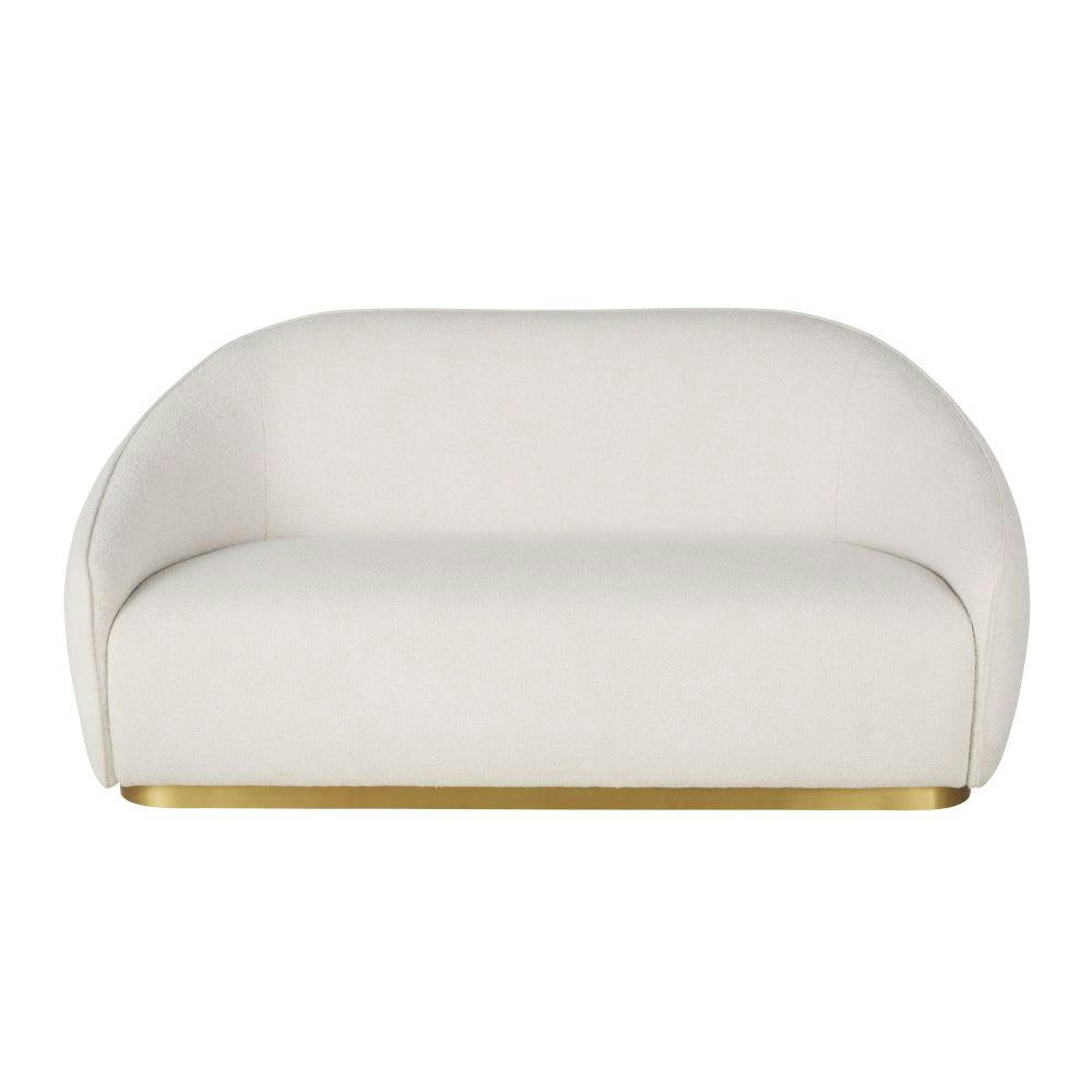 Kelly - Canapé 2/3 places à bouclettes beiges