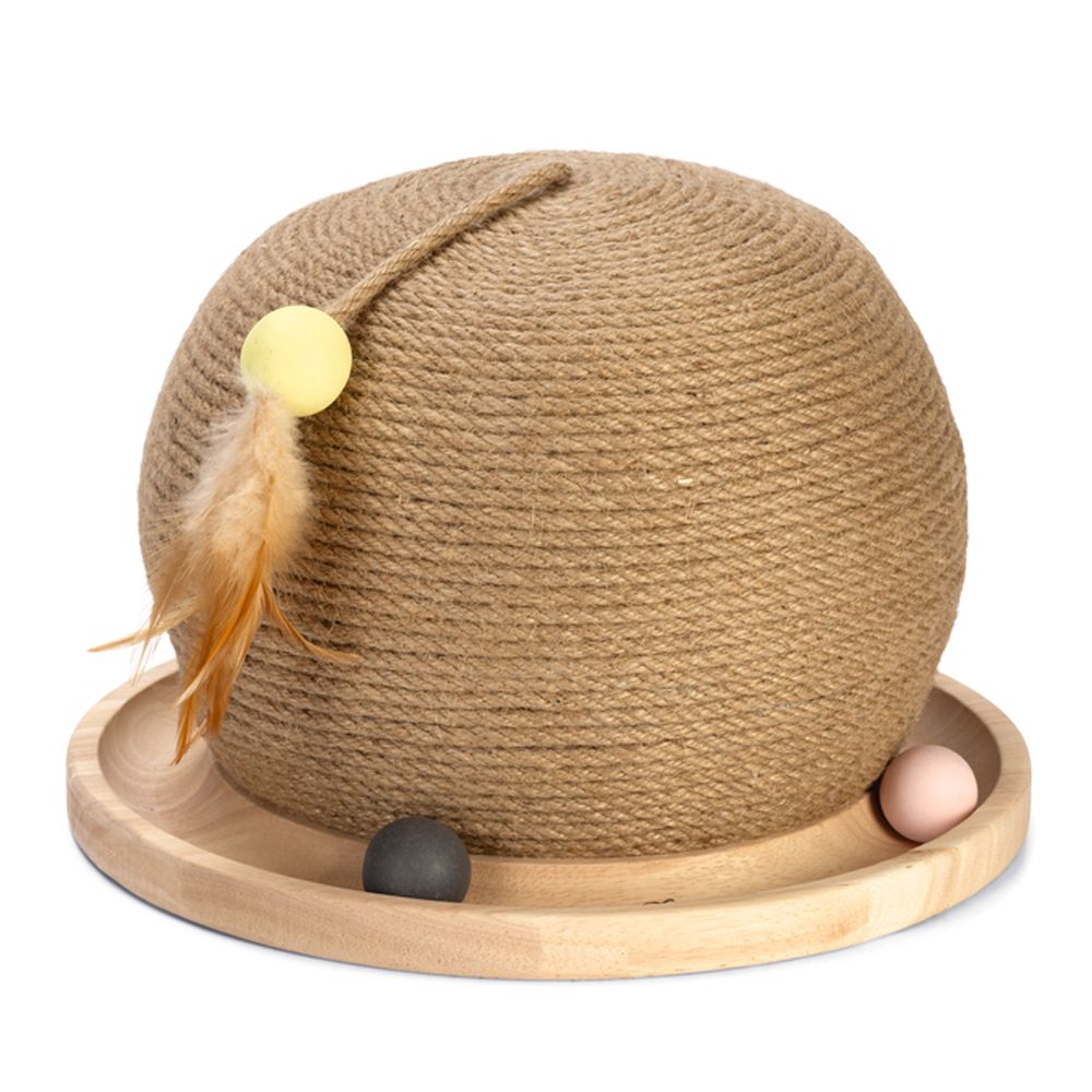 Designed by Lotte Wooden Scratching Ball with Ball Track