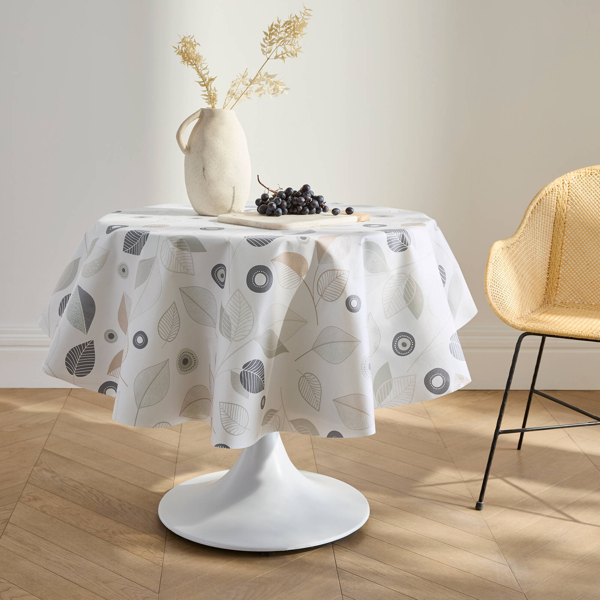 Nappe toile cirée imprimé feuilles