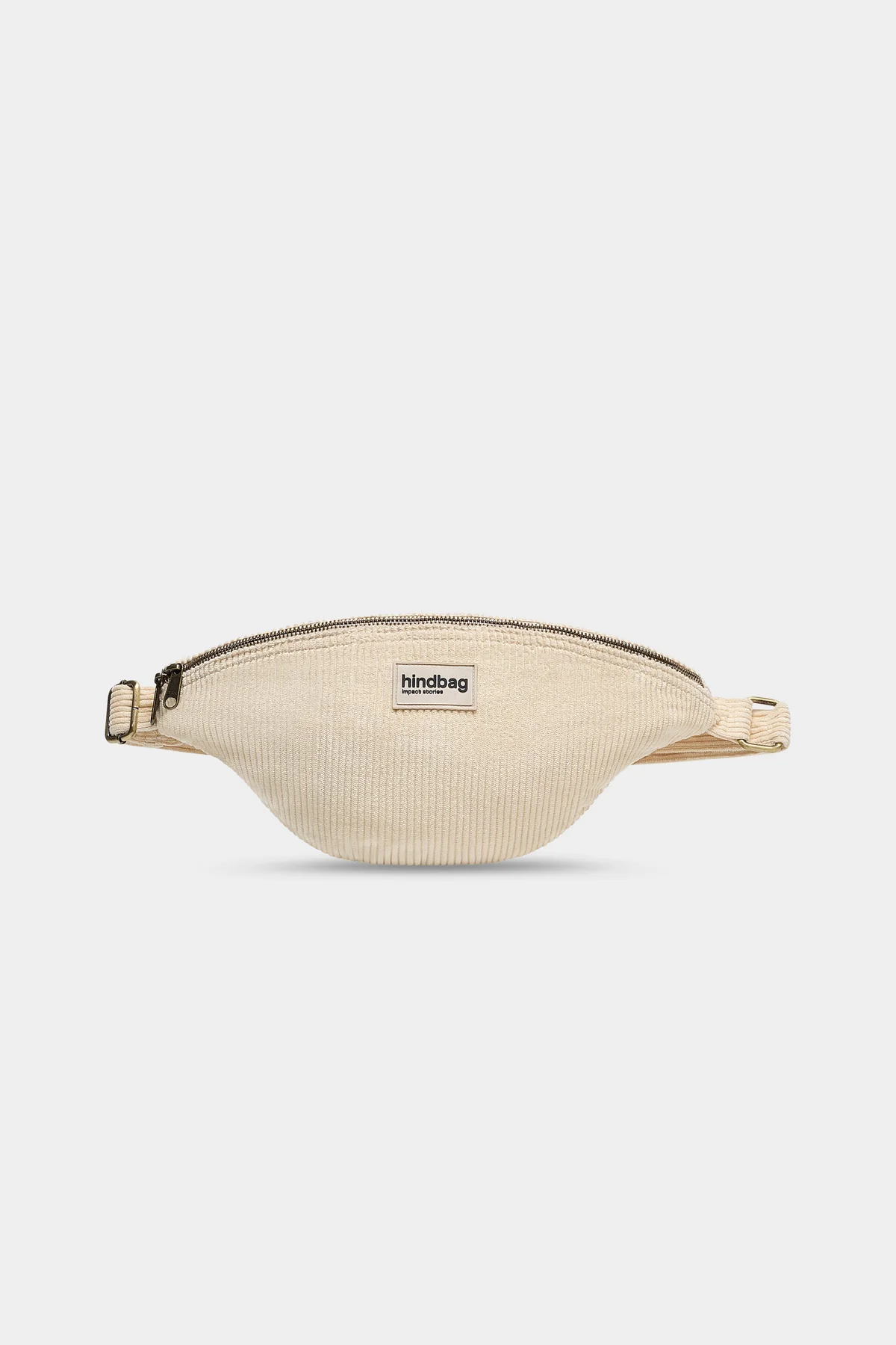 Sac banane L Sasha Velours Beige