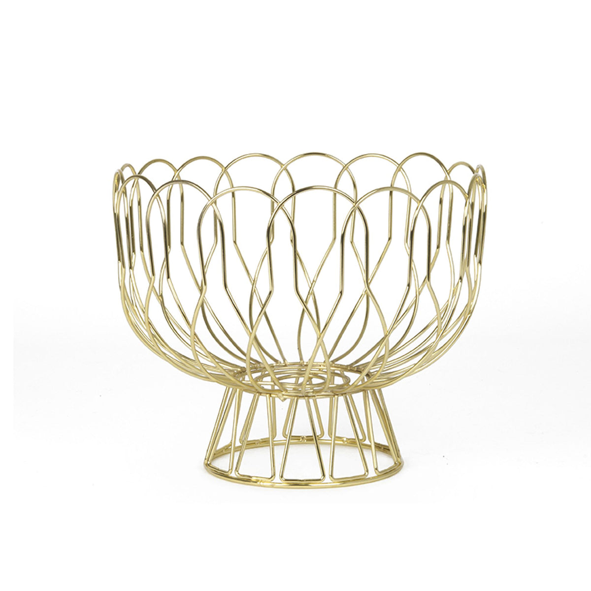 Present Time fruitschaal - goud - Ø25cm