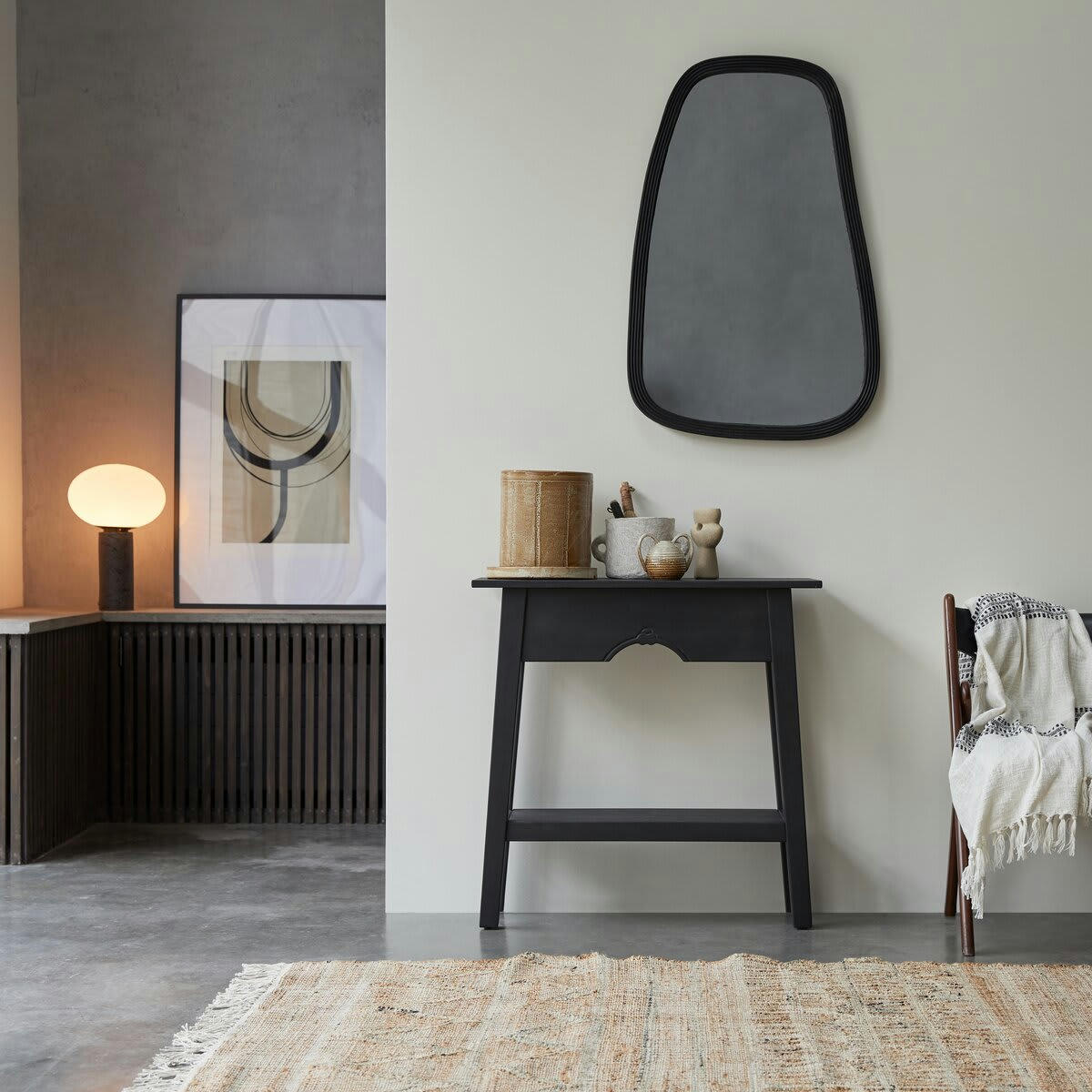 THAKI BLACK - Console en pin massif