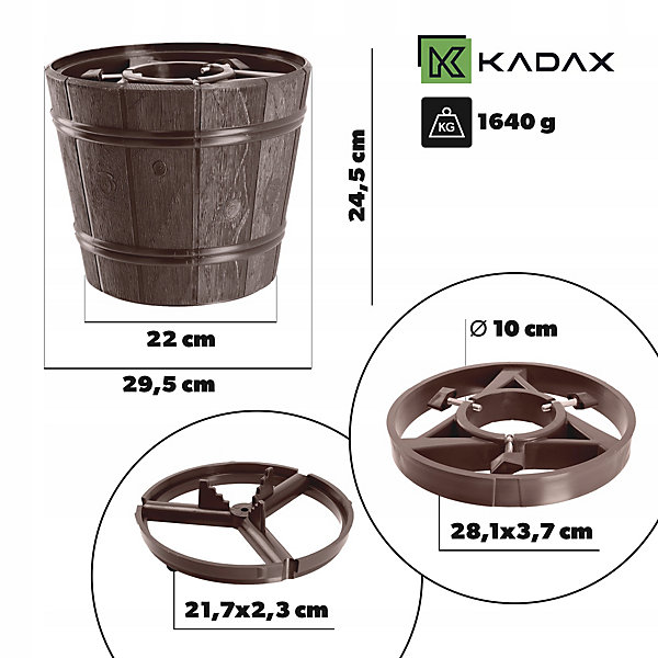 KADAX Support de sapin de Noël pour un véritable sapin de Noël en pot 2,4 m