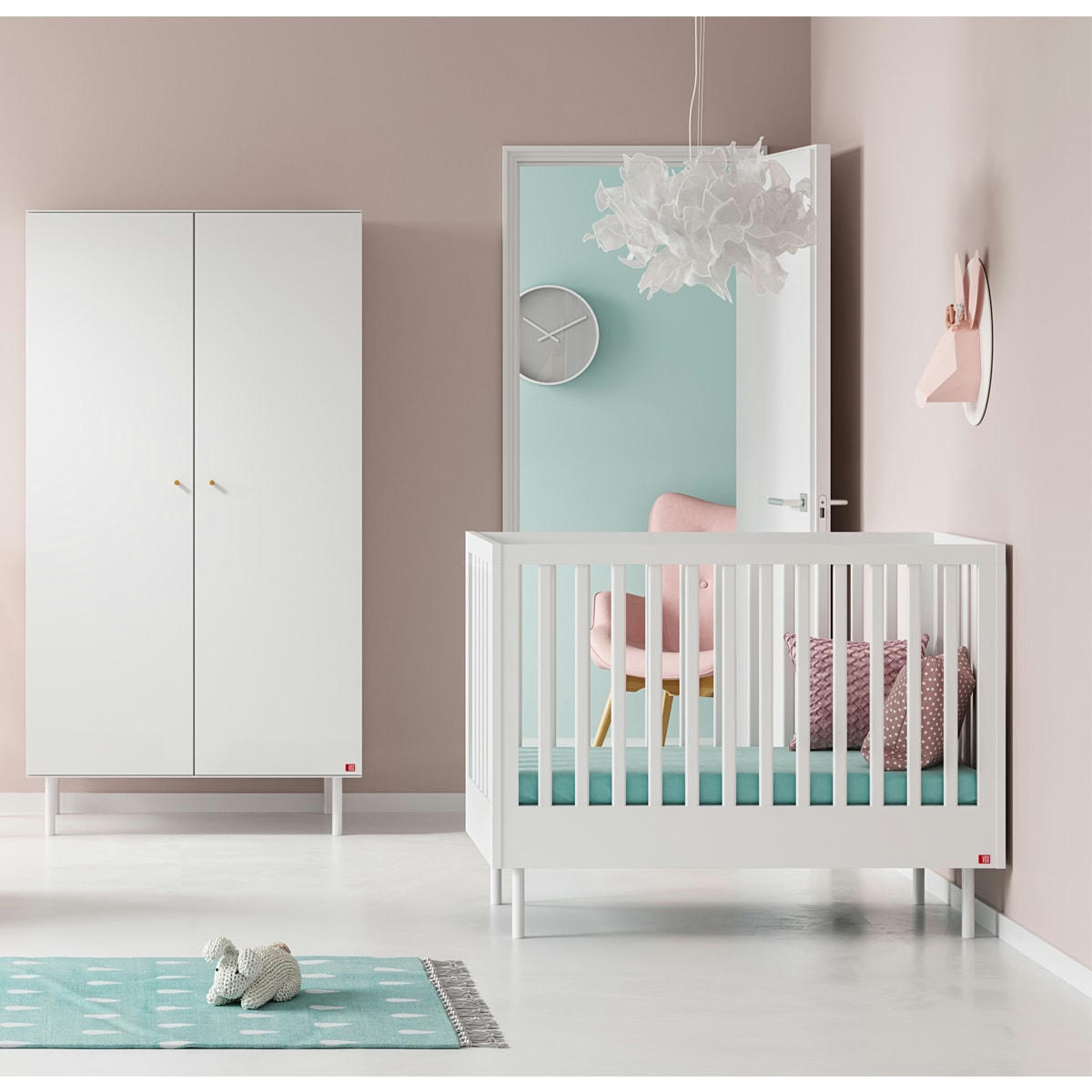 CUTE - Lit bébé 60x120 blanc