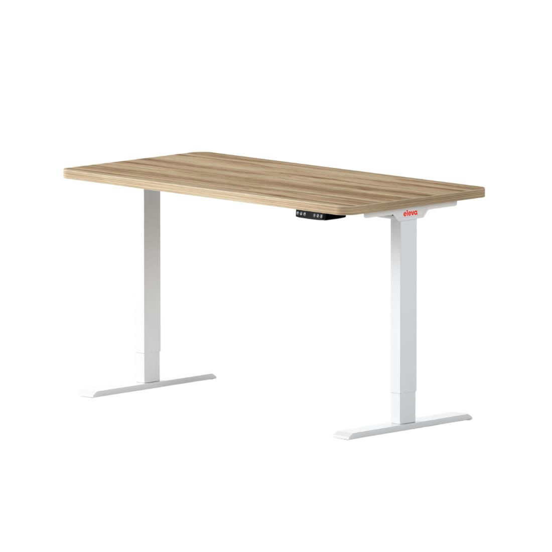 ELEVA GO - Bureau assis debout effet bois naturel 160x80x3cm