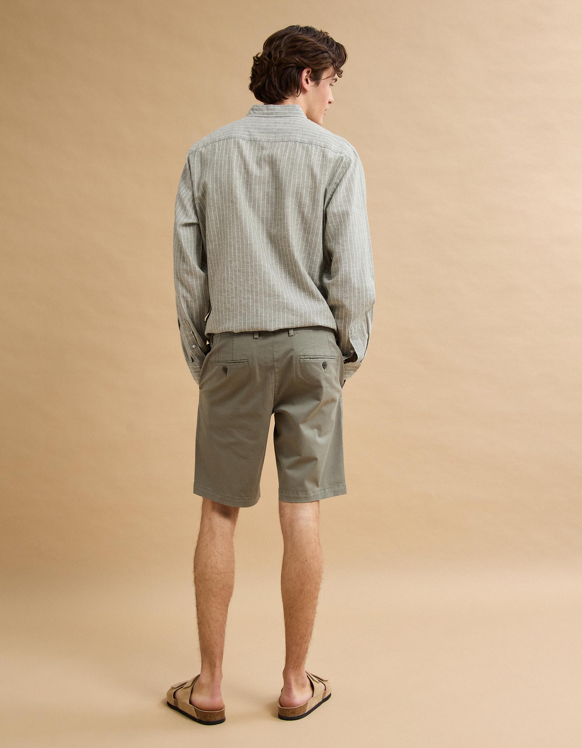 Calções Chino, Homem, Verde