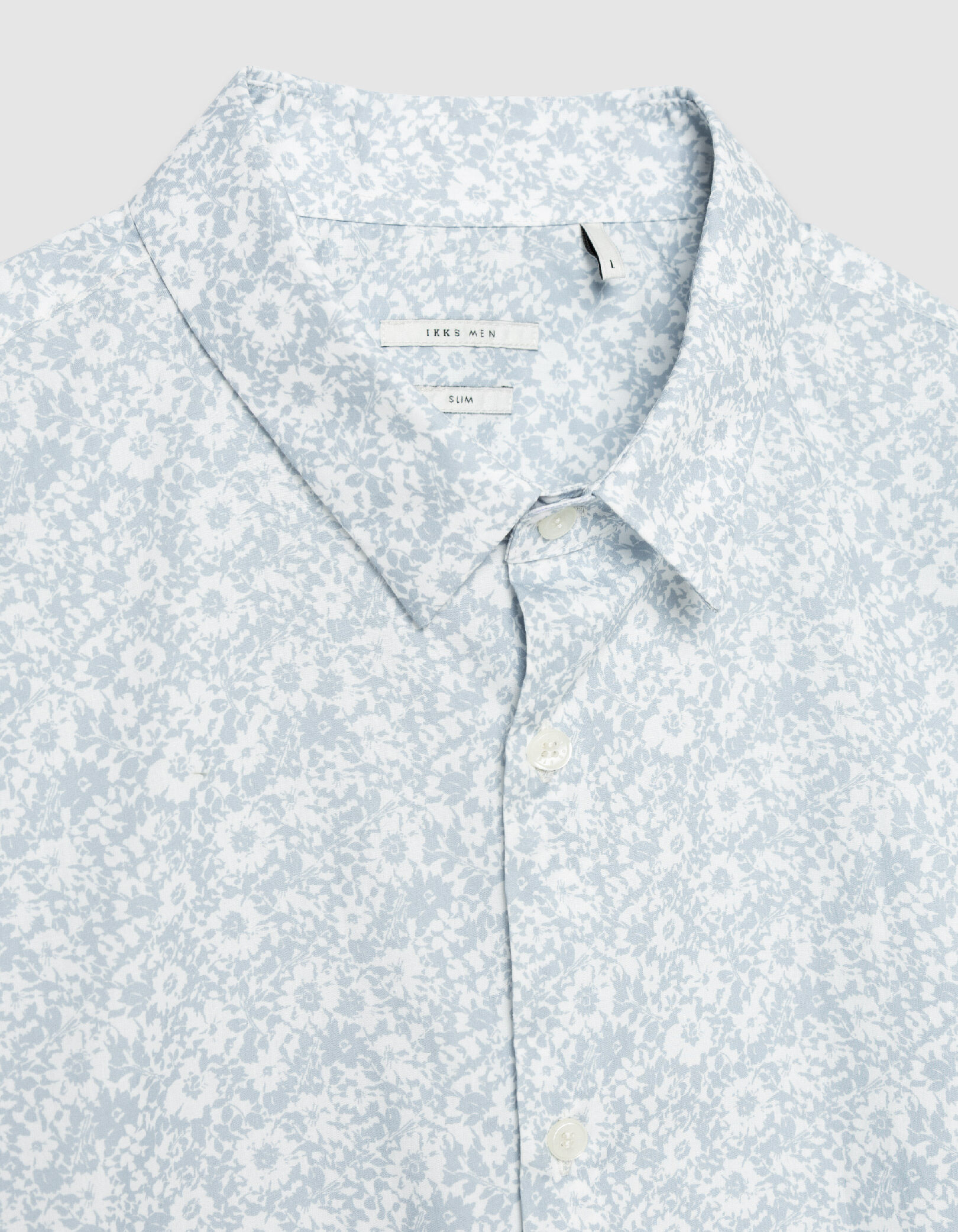 Chemise slim verte tissu Liberty motif fleurs Homme