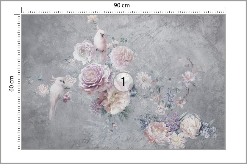 Fototapeta Do Salonu Papużki Pośród Kwiatów 90x60cm