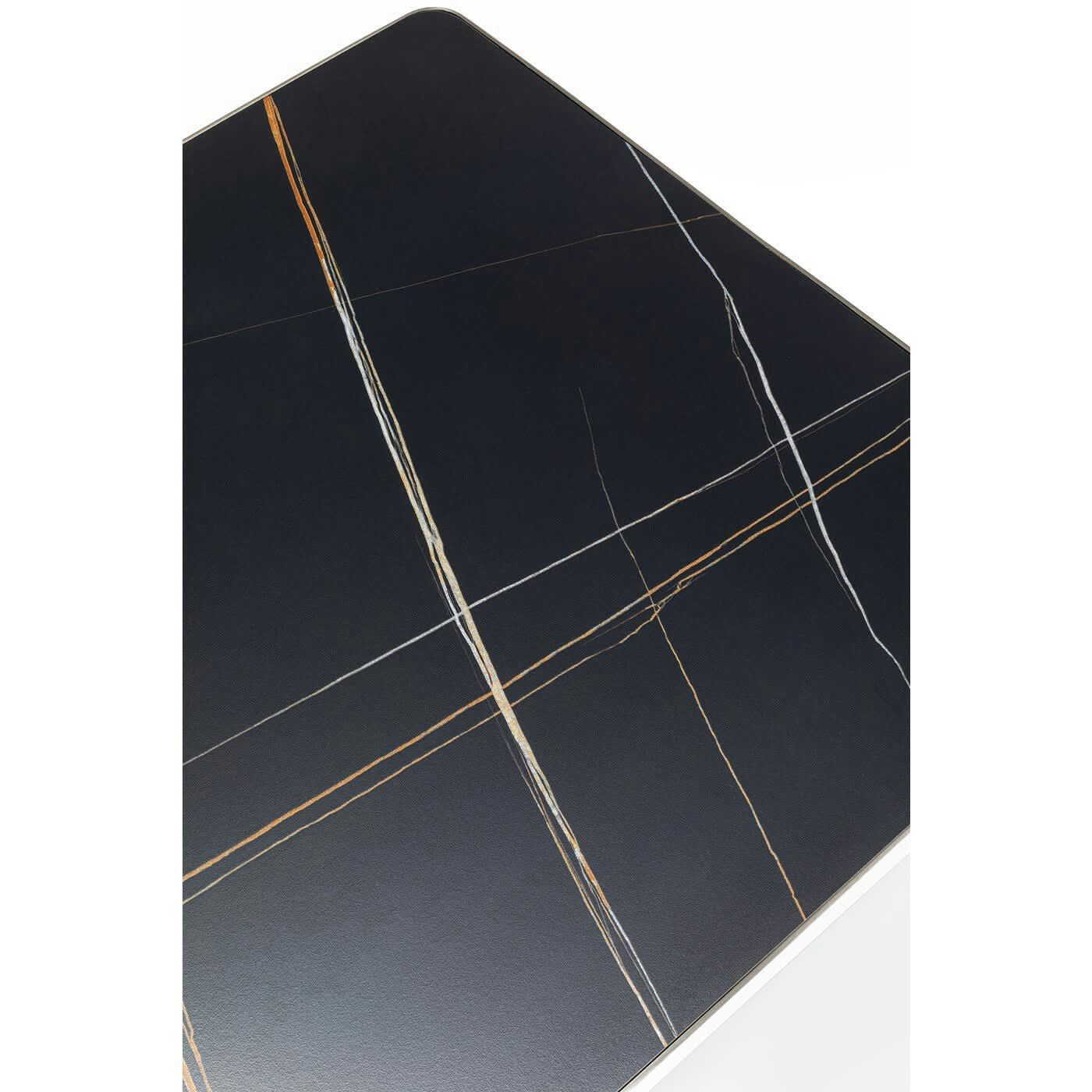 MILER - Table basse Miler argentée et noire 80x80cm Kare Design