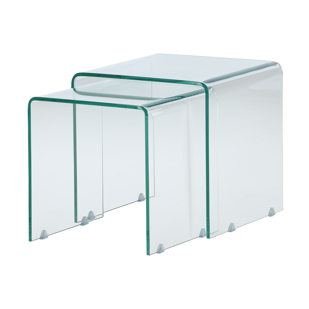 Nest living Cornelis Glazen Bijzettafels - Set Van 2