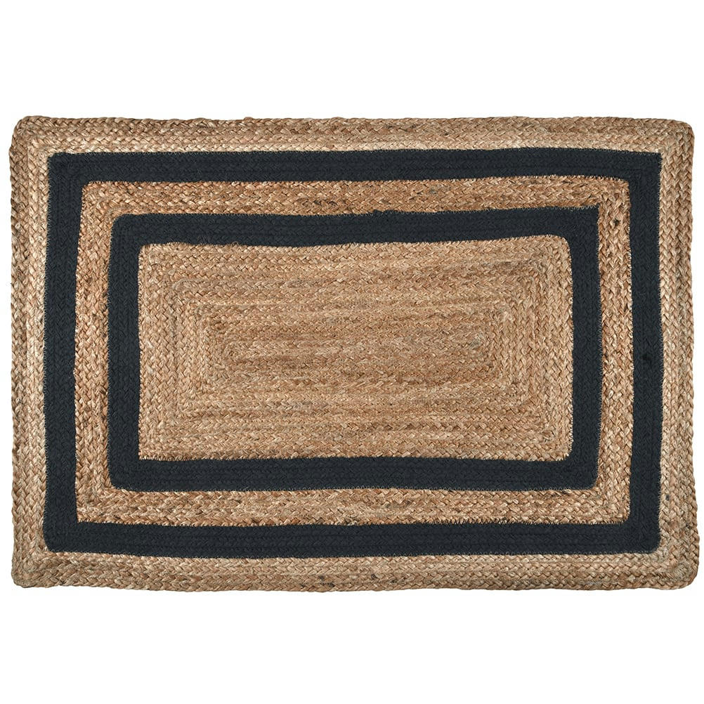 BERRY - Tapis carbone jute coton 60x90cm