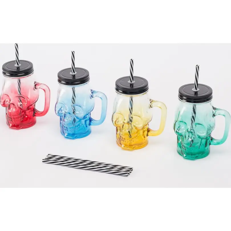 Becher 4er-Set Totenkopf