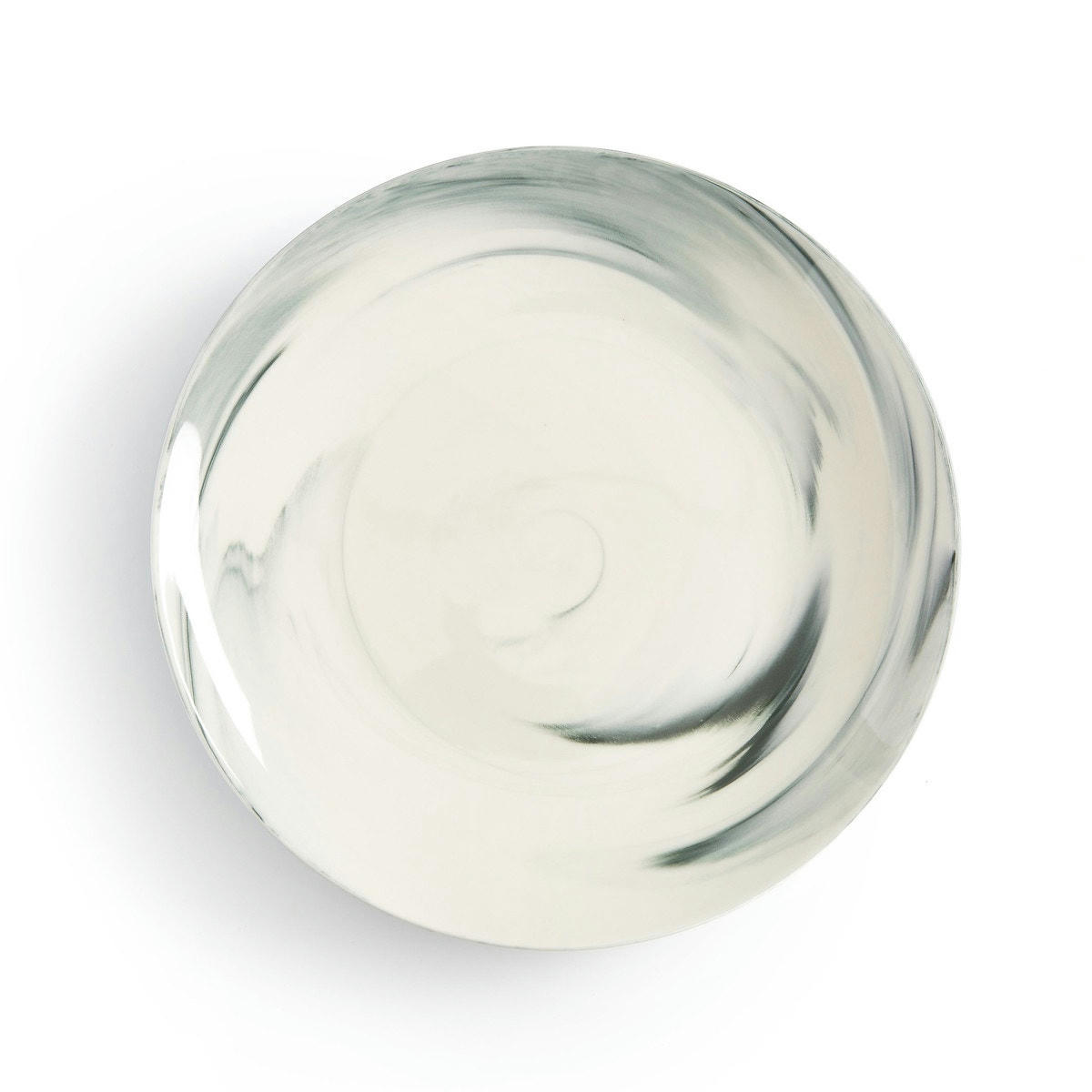 4 assiettes plates effet marbre Shibori