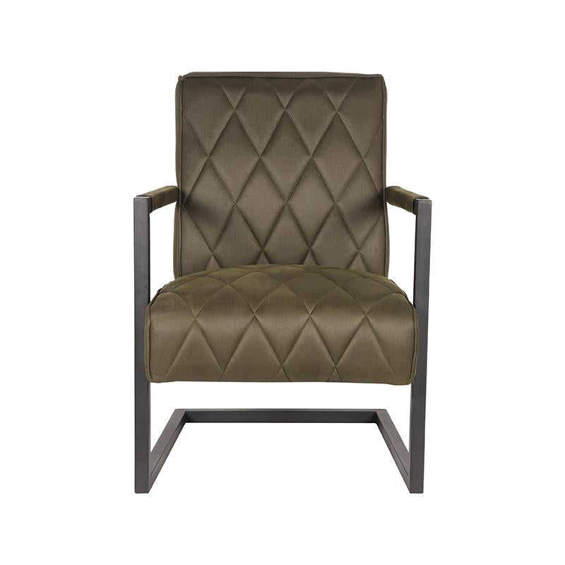 LABEL51 Fauteuil Denmark - Groen Microfiber - Zithoogte 41cm