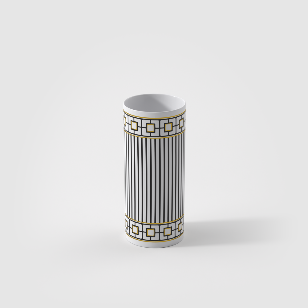 MetroChic Vase - Multi-colored, 5.2'' x 12'', Premium Bone Porcelain