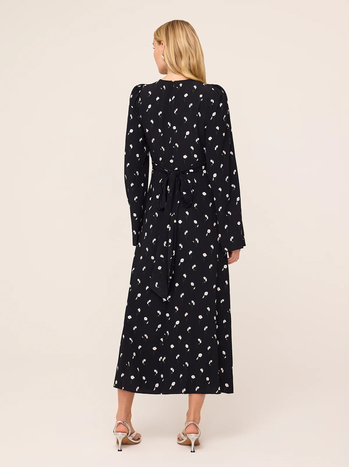 Catarina Black Poppy Print Dress