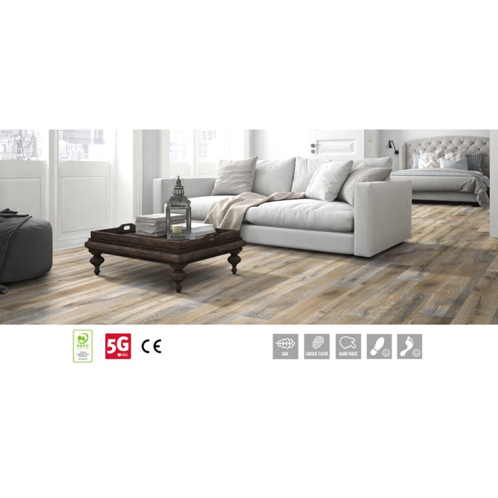 PARKETTGULV NQD OAK SNOWSTORM 1-STAV 2,17M²/PK