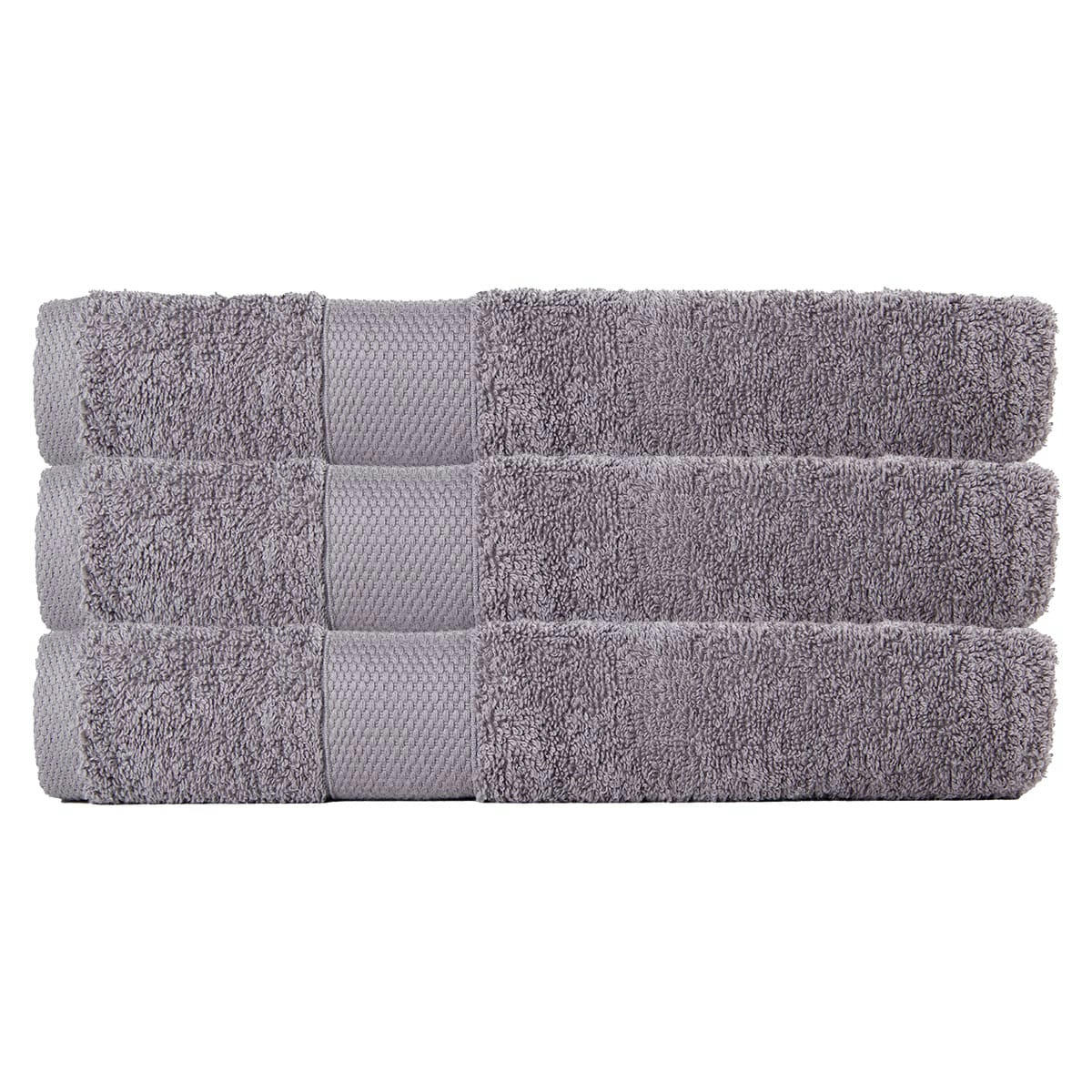 UNIS - Lot de 3 maxi draps de bain 100x150 cm 500 gr/m2 gris