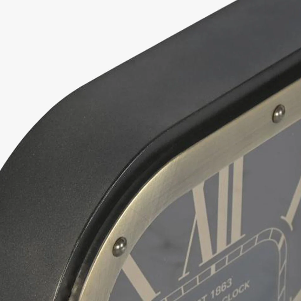 Relogio Rect Pt/Dr 43x8,5x63