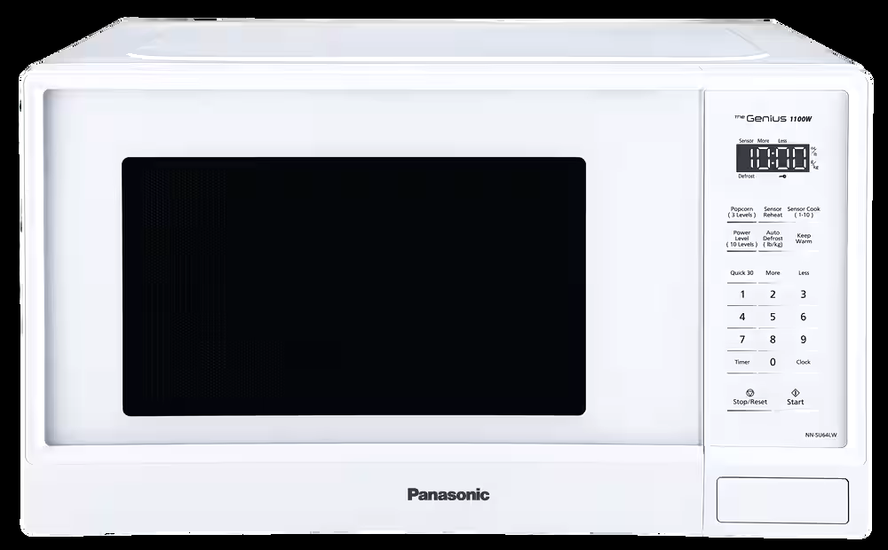 Panasonic NN-SU64LW Countertop Microwave Genius Sensor Cooking, 1.3-cu.ft., Matte White