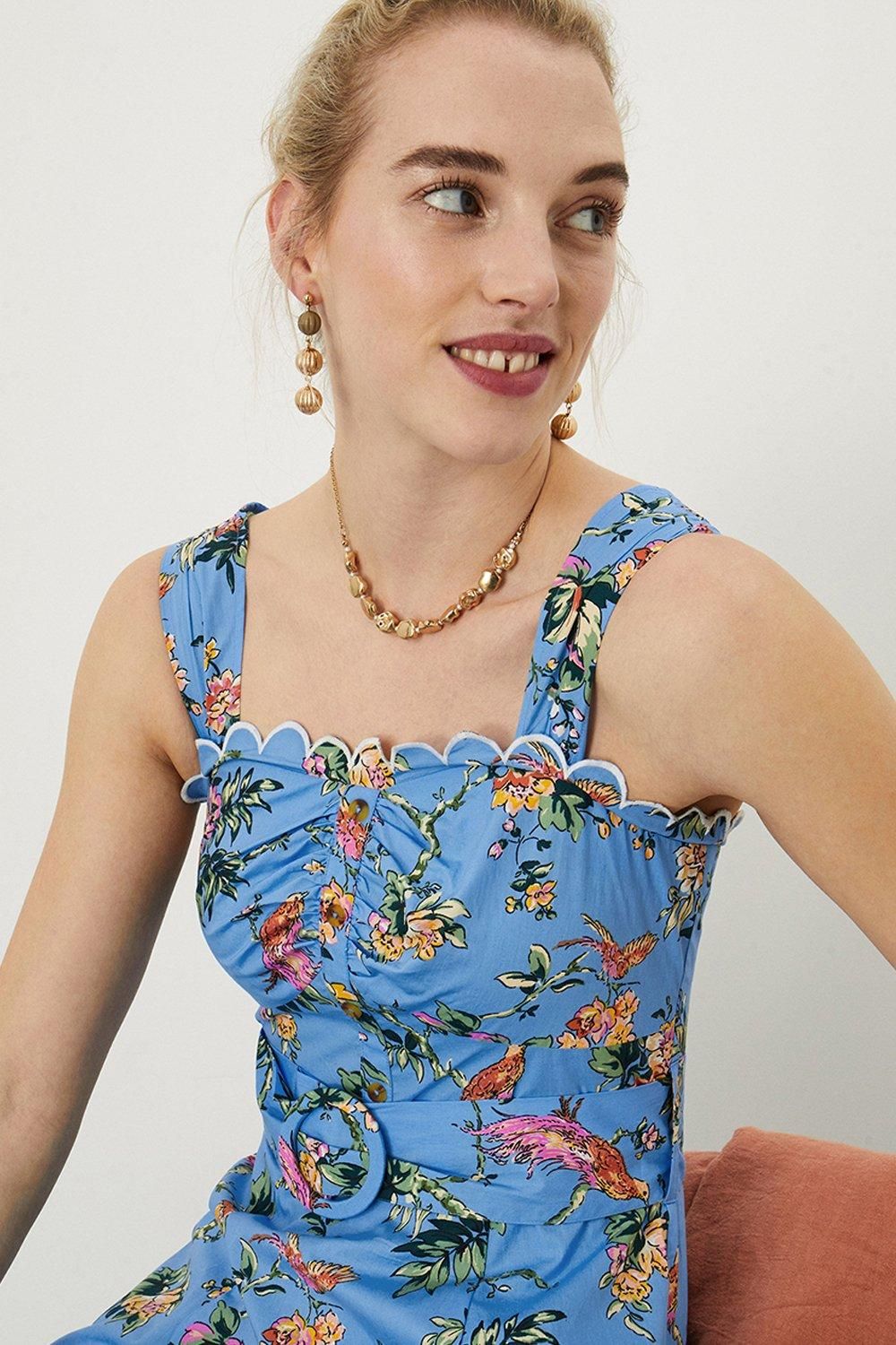 Monsoon Pushka Poplin Belted Dress