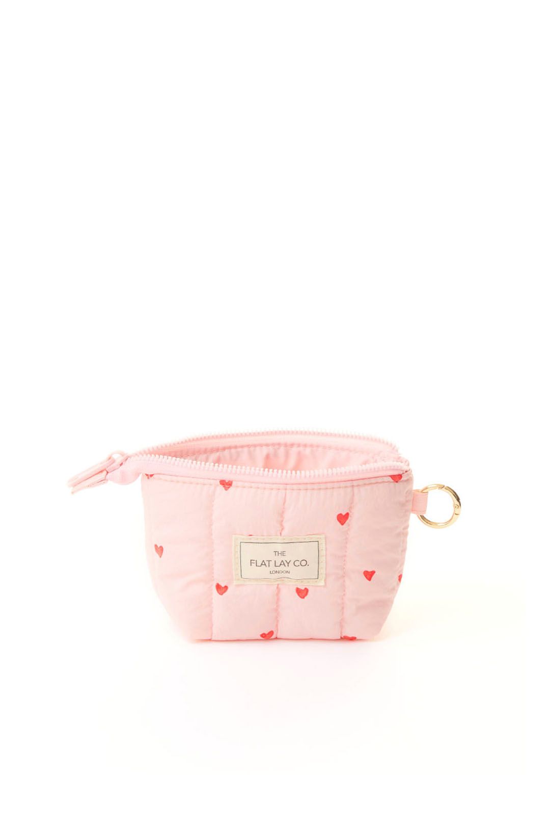 The Flat Lay Co Mini Keyring Pouch - Sweet Pink Hearts