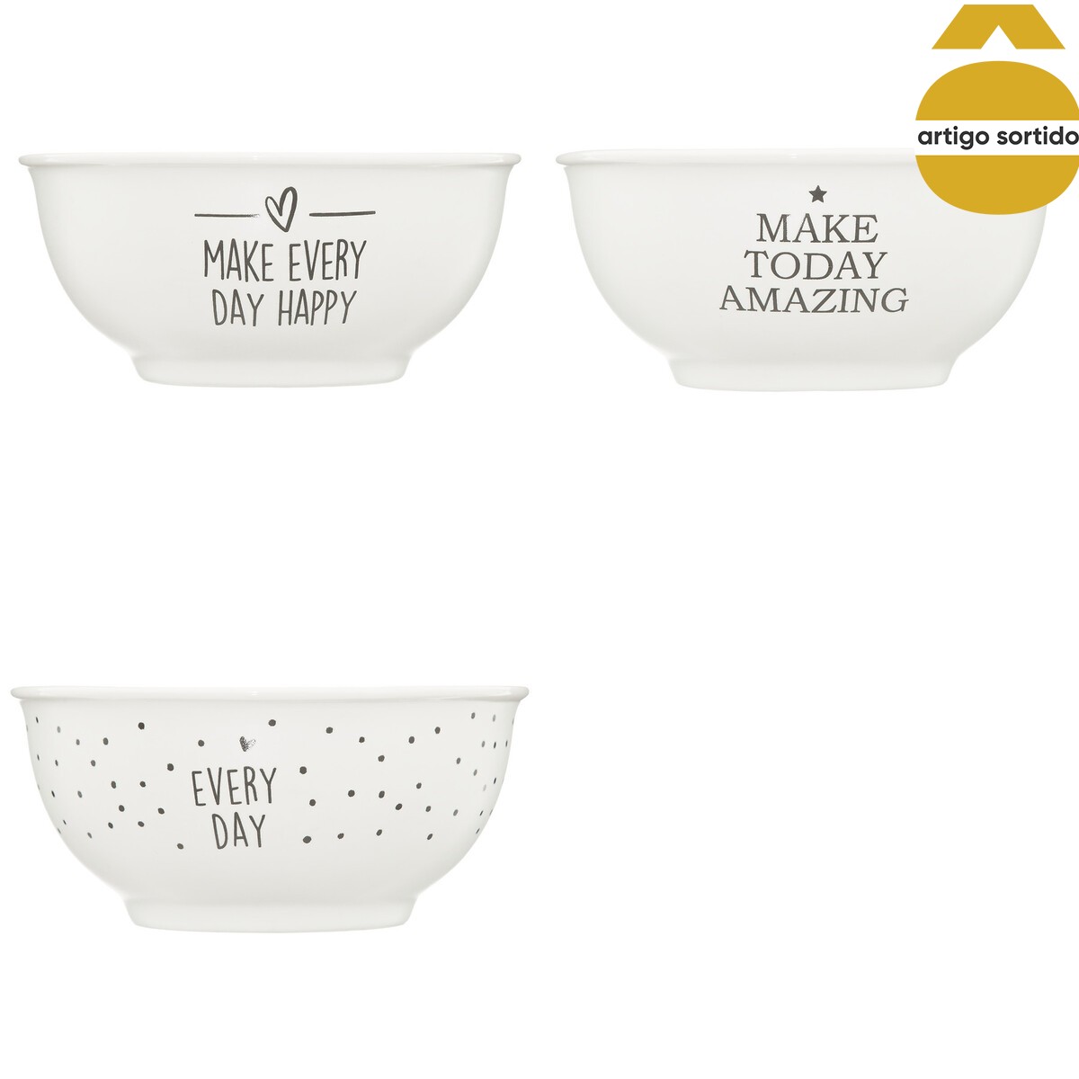 Tigela HAPPY em cerâmica 50cl