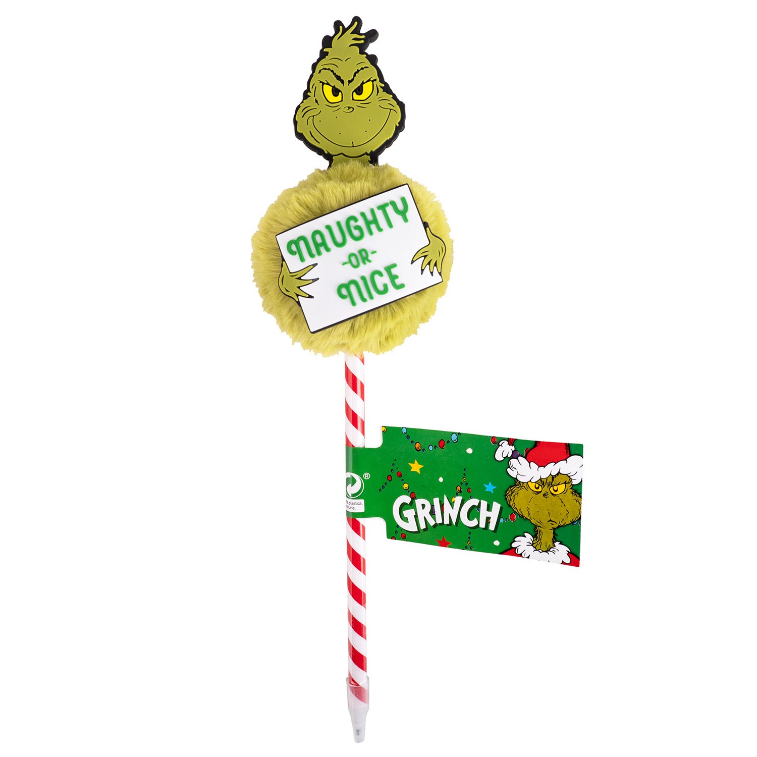 Penna natalizia Grinch con pompon