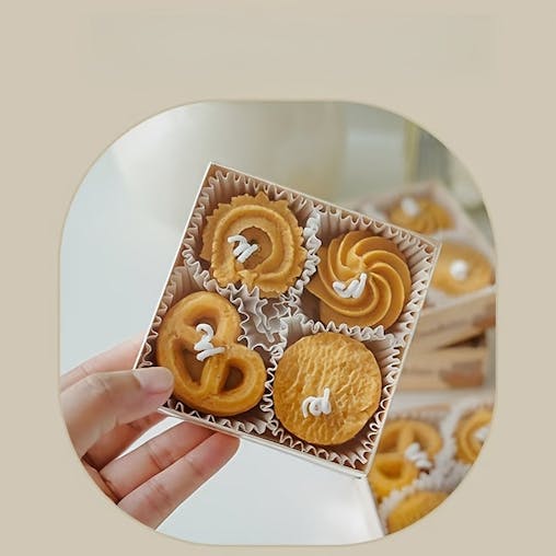 NNETM 4pcs Coffee Scented Aromatherapy Candles with Glitter