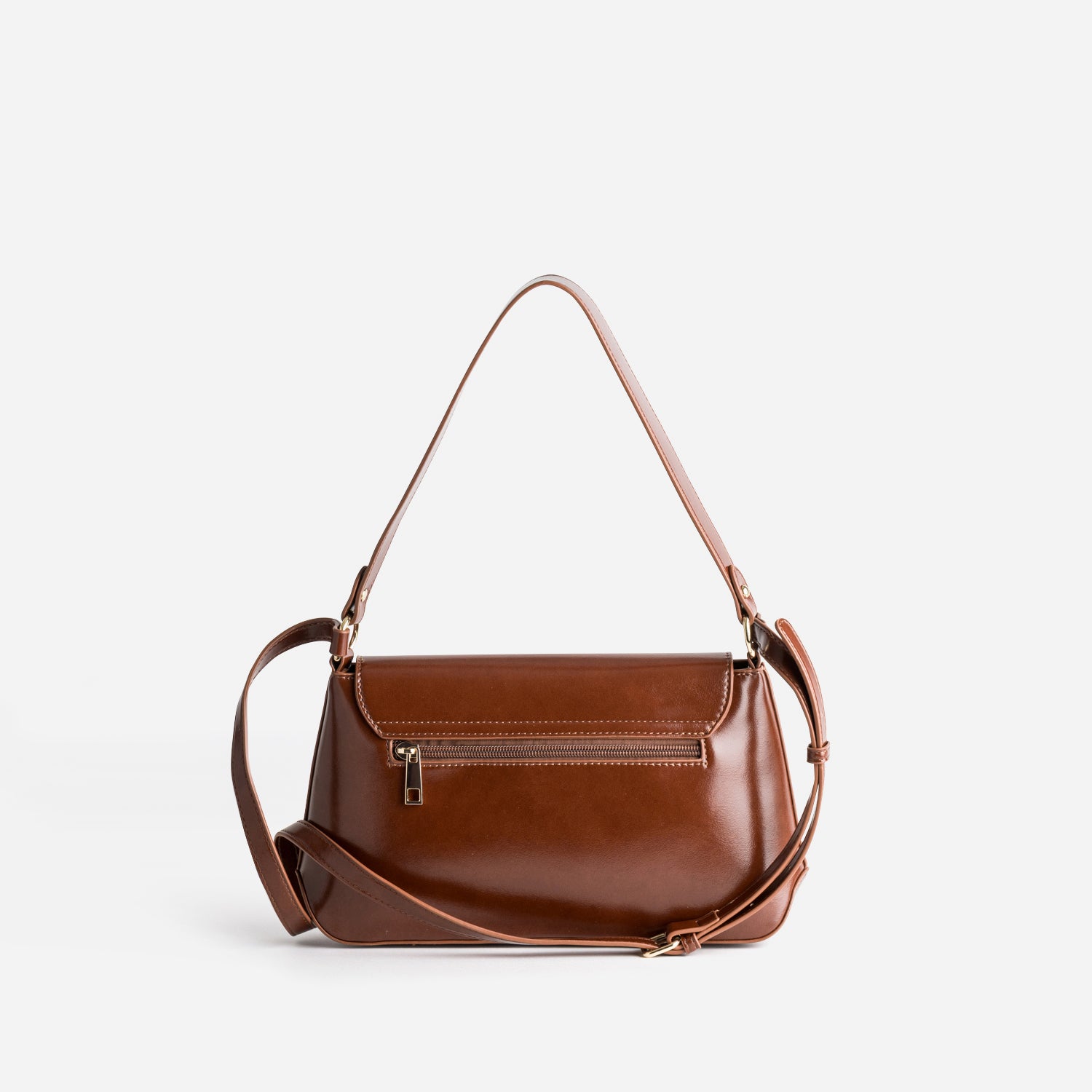 Sac à main cognac décor anneau