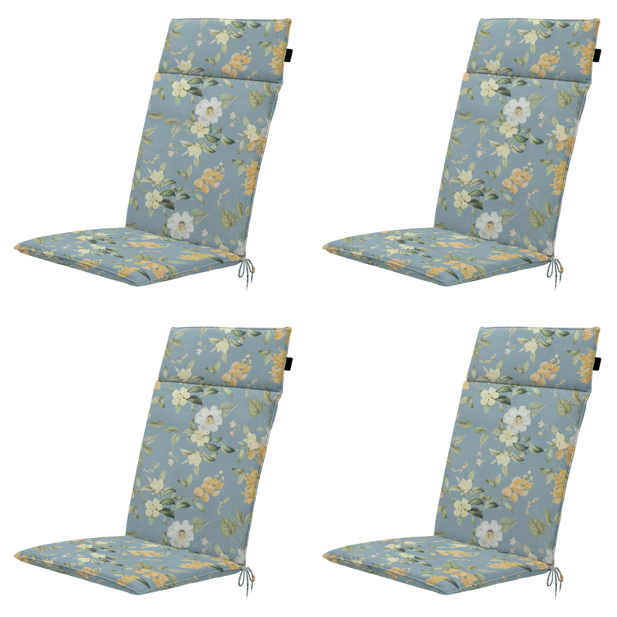 Madison tuintstoelkussen hoge rug Julliete - mulitkleur - 120x50x4cm - set van 4