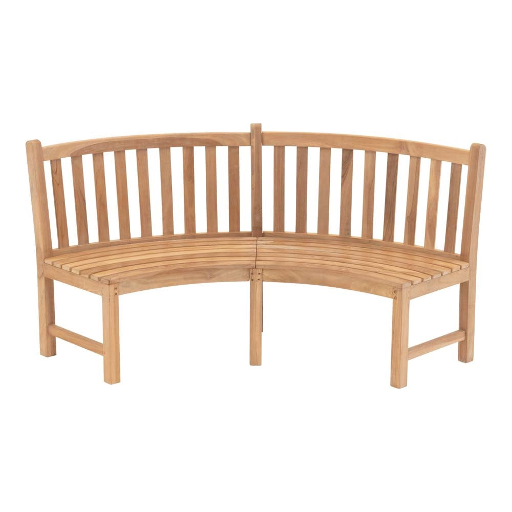 Lesli Living loveseat teak - zwart - 200x53x92cm