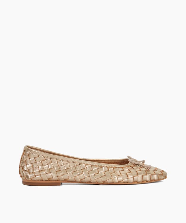 Heat Gold - Woven Ballet Flats