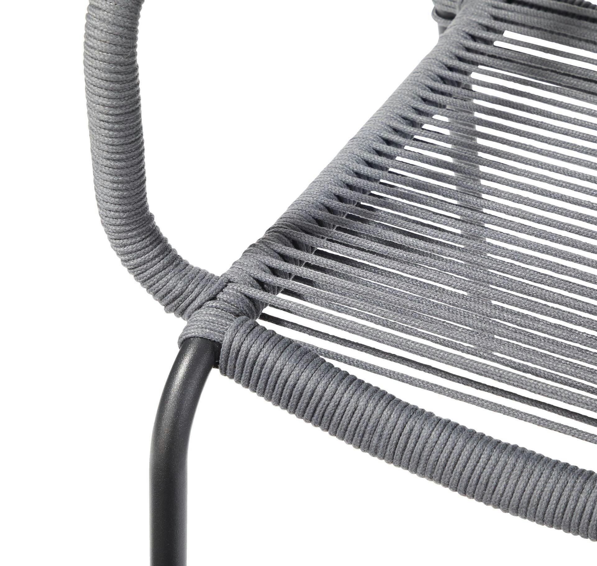 CANVAS Mercier Rope Outdoor Patio Dining Chair, Grey