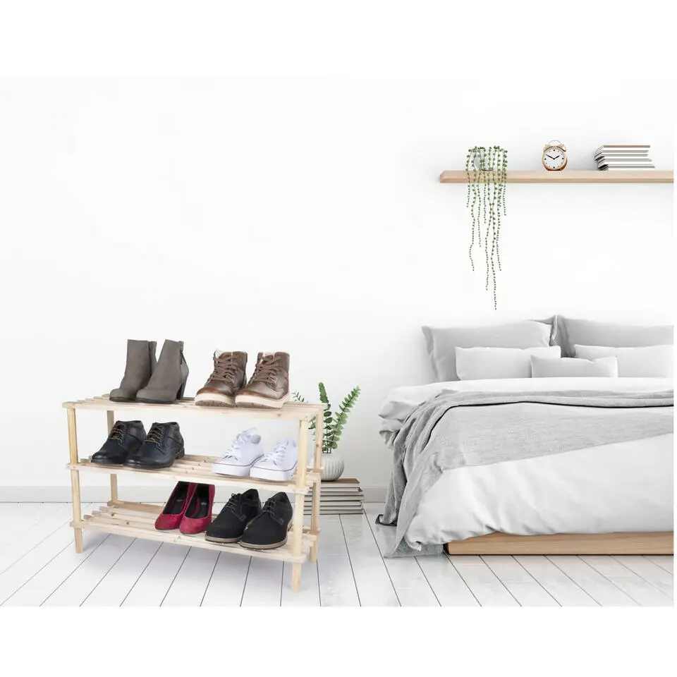 Alpina Schoenenrek - hout - 3-laags - 74 x 26 x 48 cm