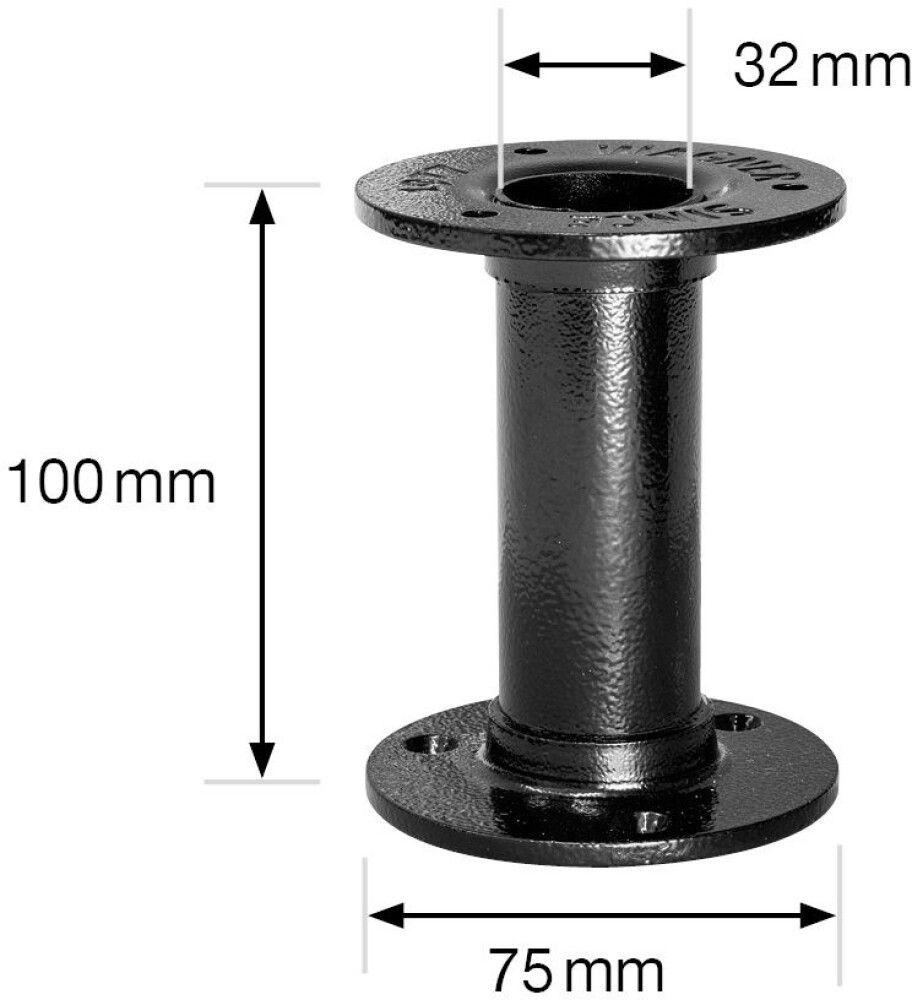 BORDBEN WAGNER INDUSTRIAL PIPE Ø32,5X100MM SVART