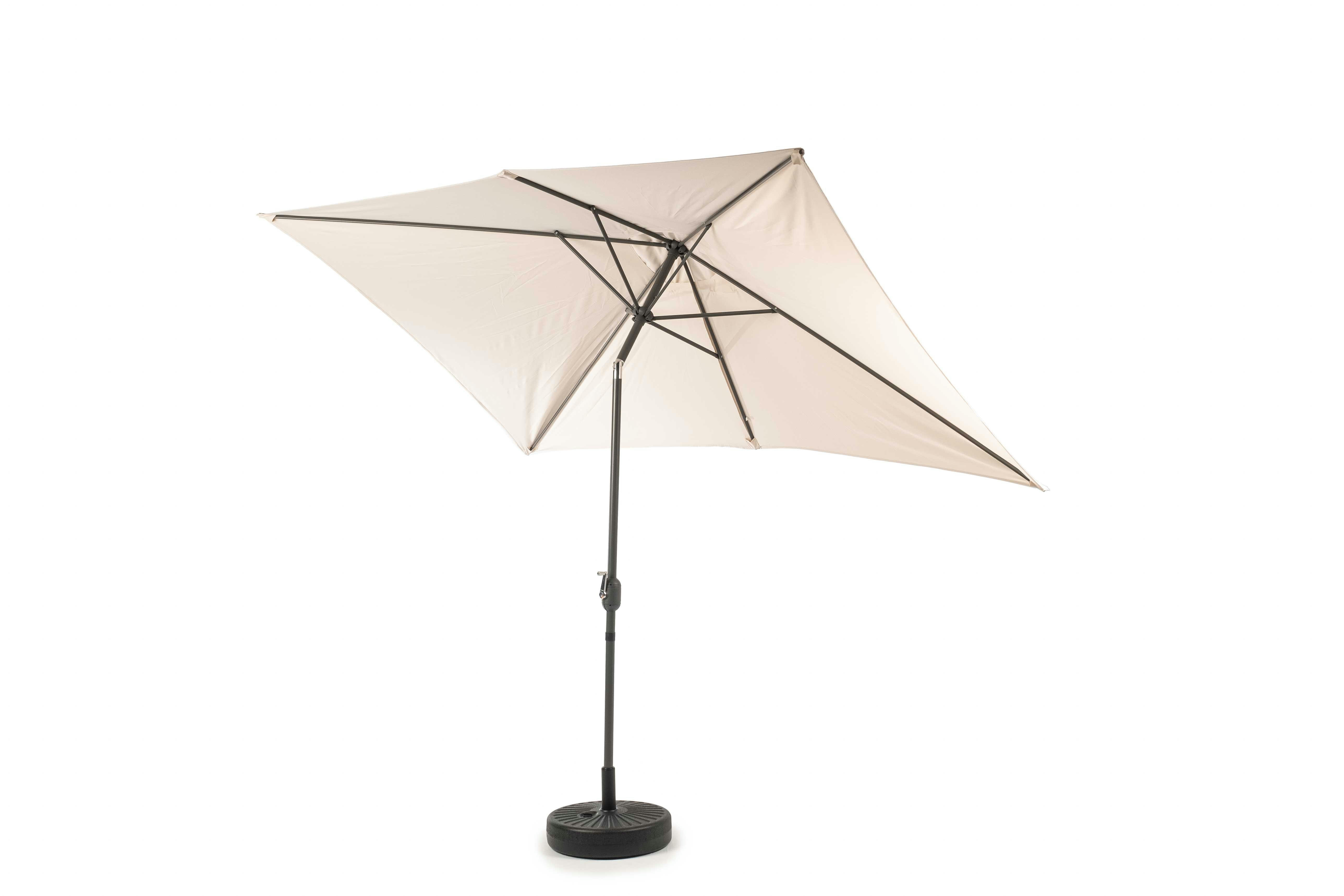 SALOU - Parasol aluminium, Acier et Polyester Brun