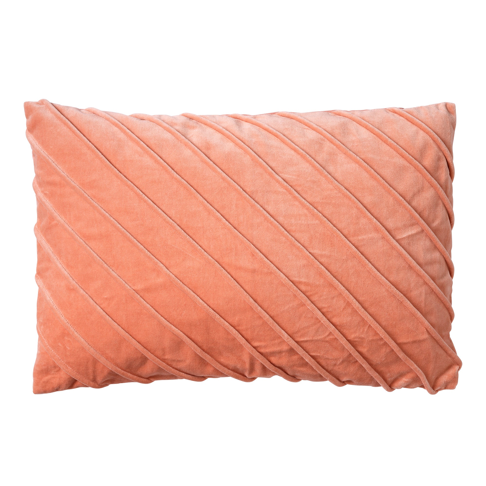 PACO - sierkussen 40x60 cm - velvet - 100% katoen - Muted Clay - roze