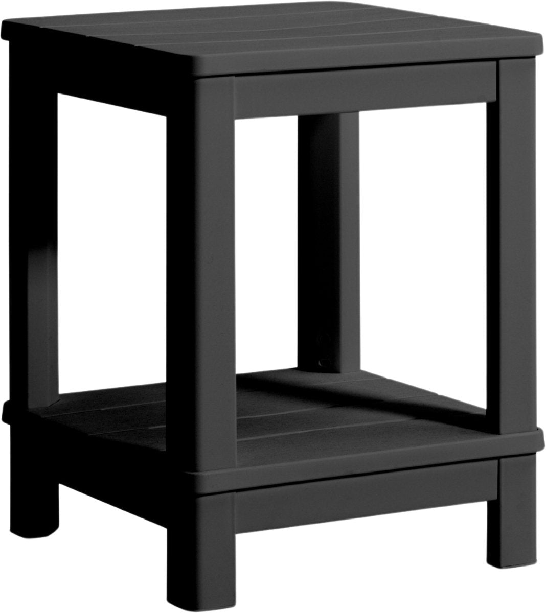 Keter Troy Deluxe Bijzettafel - 40.5x40.5x2cm - Grafiet