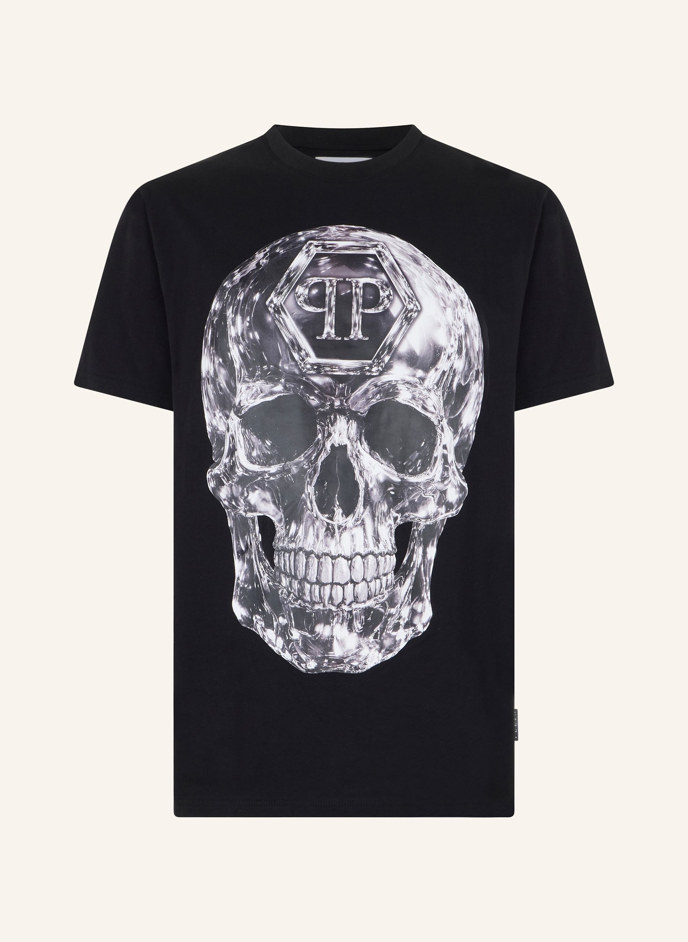 PHILIPP PLEIN Kurzarm-Rundhals-T-Shirt SKULL