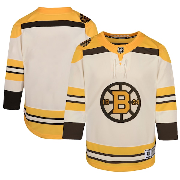 Boston Bruins Youth 100th Anniversary Premier Jersey - Cream