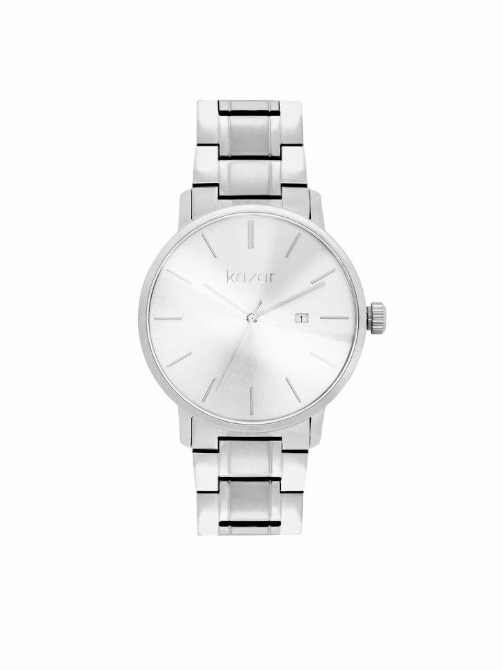 Silver minimalist watch on a bracelet