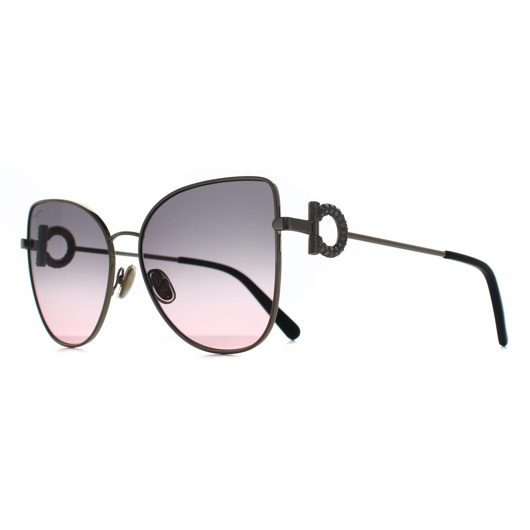 Salvatore Ferragamo Cat Eye Rose Gold Grey Rose Gradient SF296SR