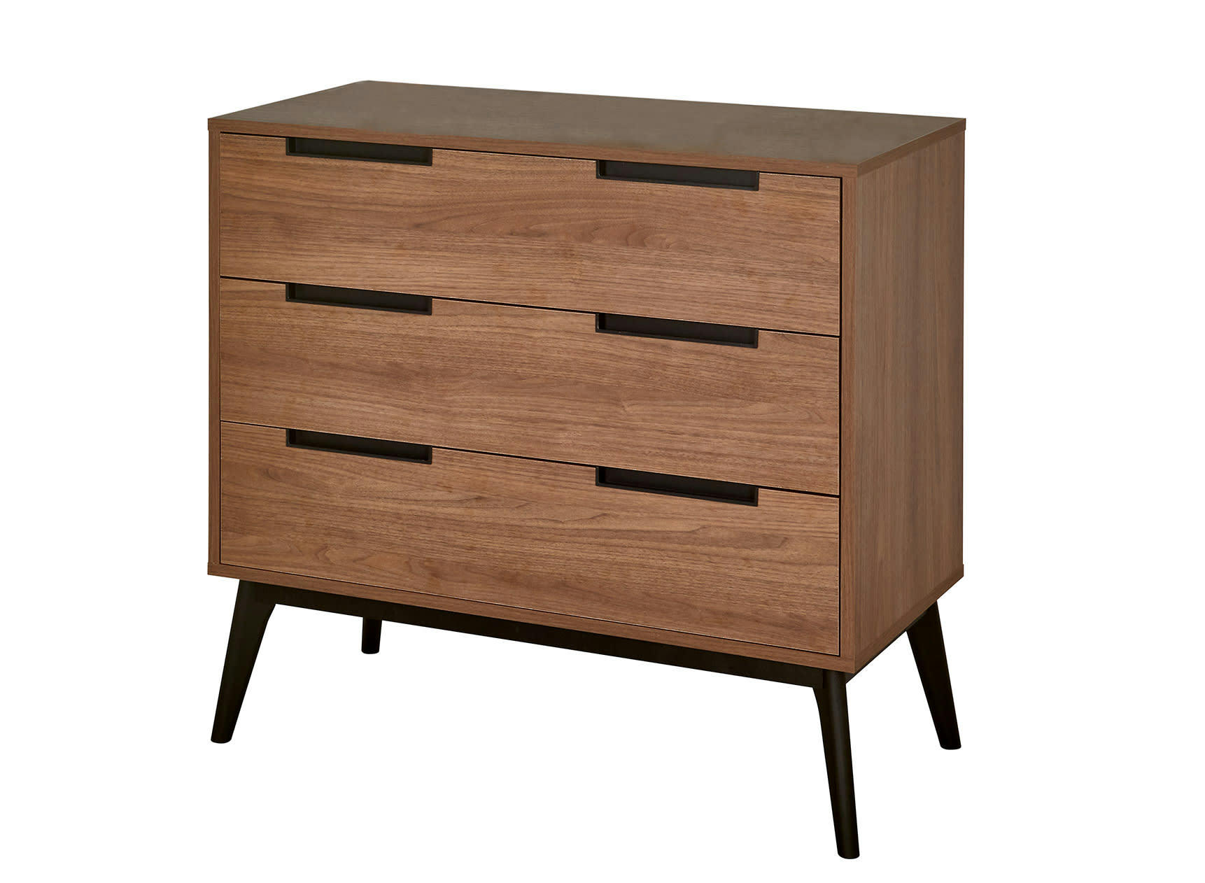 VINTAGE - Commode Vintage 3 tiroirs Noyer