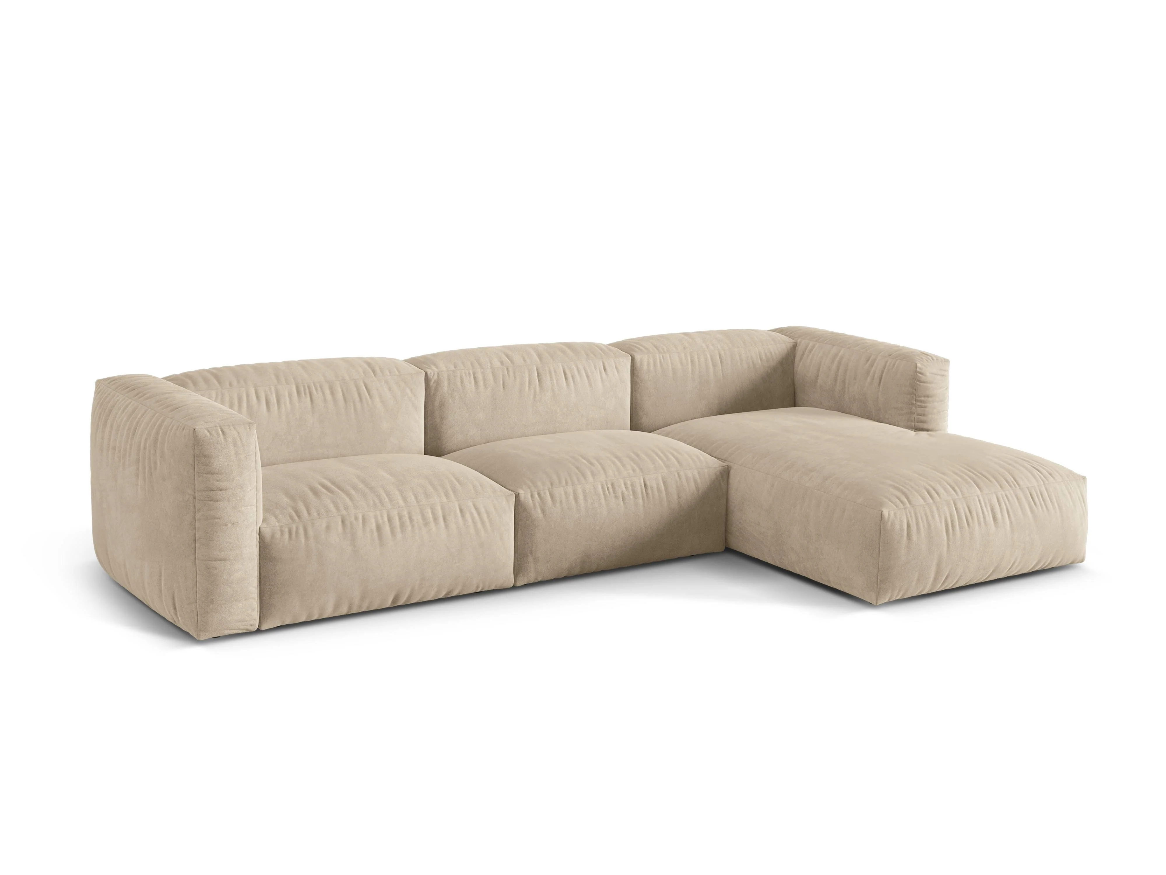 3-zits hoekbank Martina rechts velvet