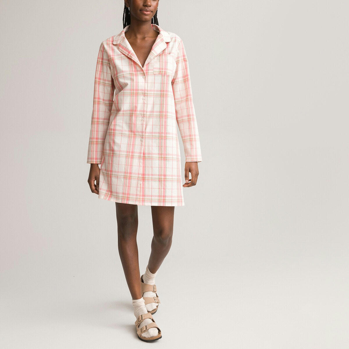 Chemise de nuit/liquette à carreaux