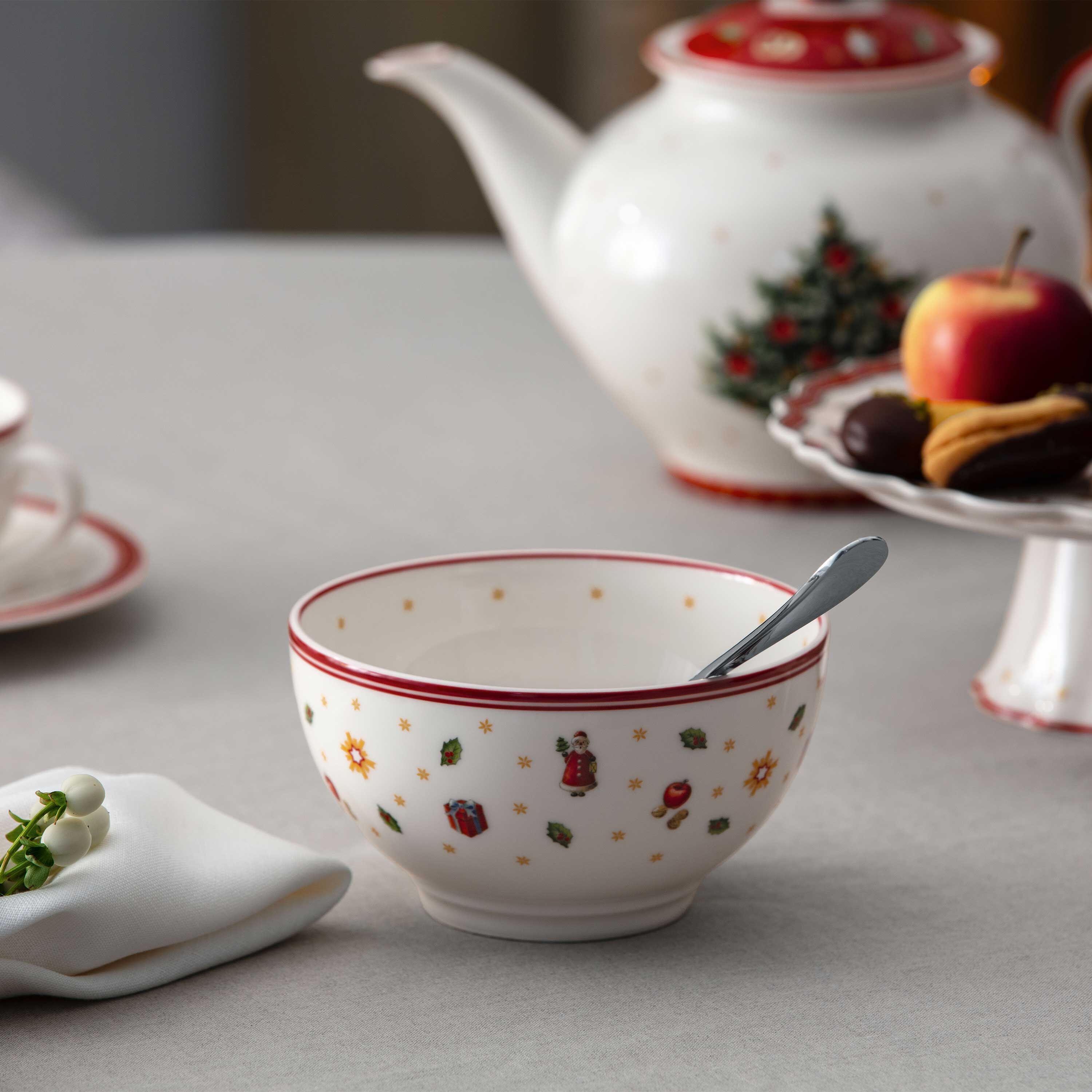 Toy's Delight Cereal bowl - Red, 15.9 oz, Premium Porcelain