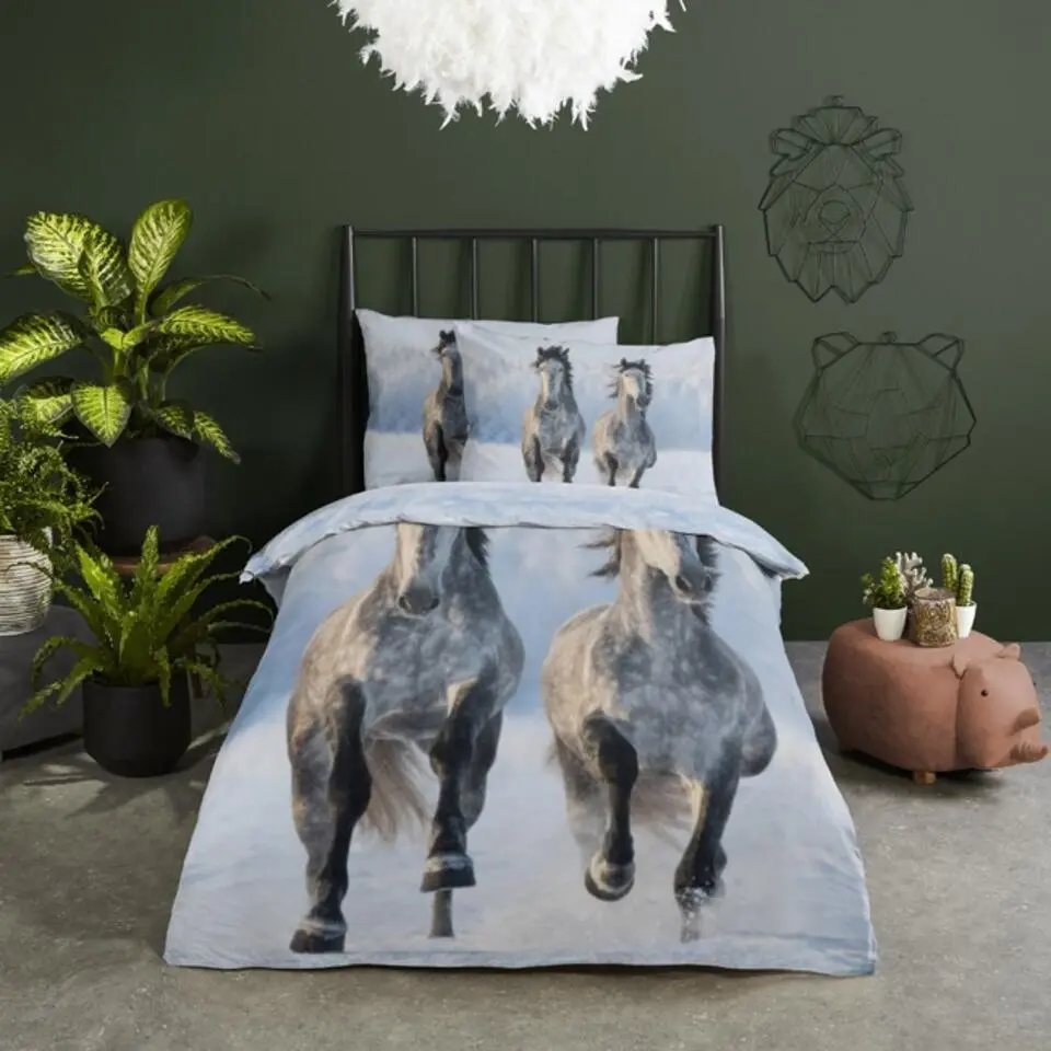 Good Morning Dekbedovertrek Flanel Snowhorses