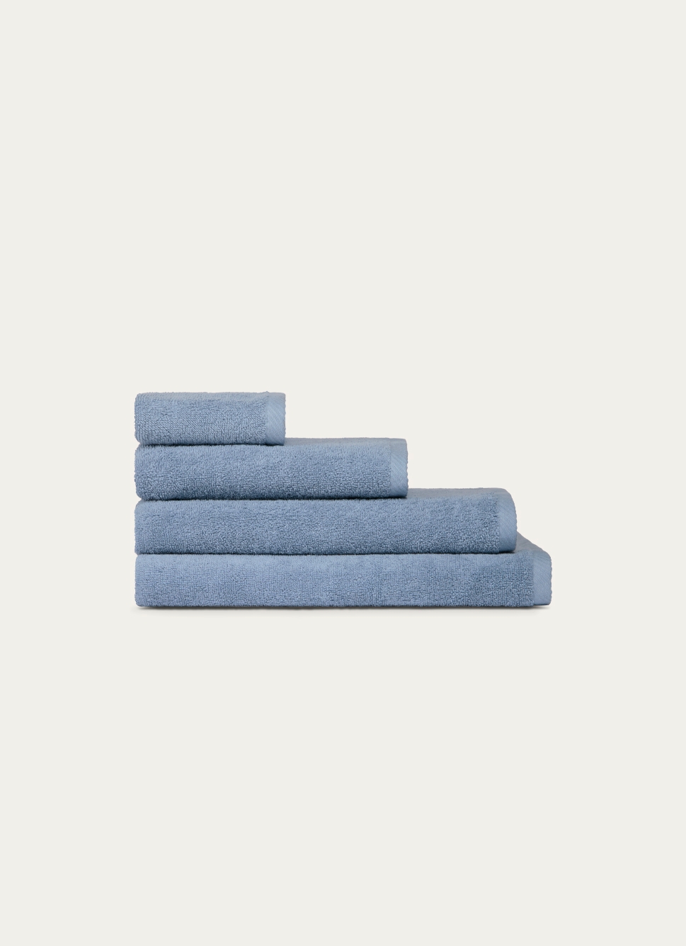 SERVIETTE DE TOILETTE EN COTON UNI BASIL BLEU